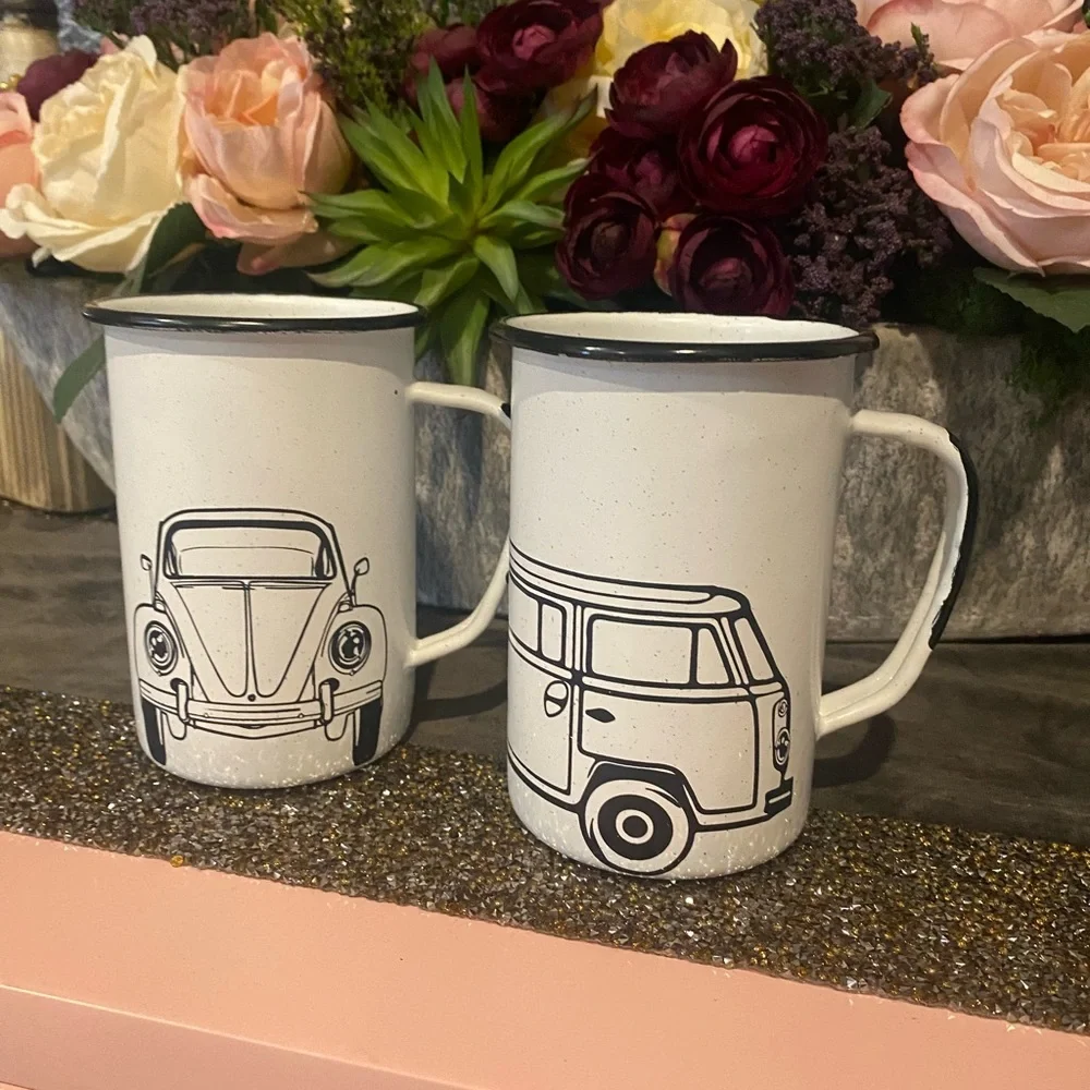 VW Retro Metal Mugs (2)